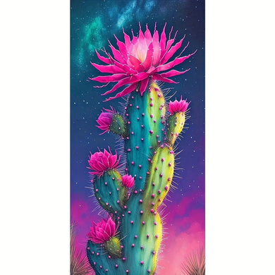 Large Size 40x70cm/15.75inx27.57in Cactus Flower Diamond Painting