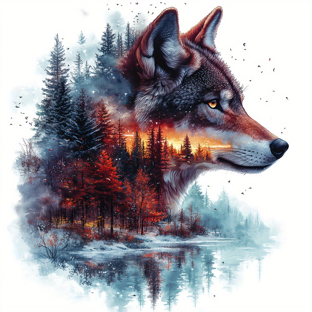 Wolf Forest 5D Diamond Art Kit – DIY Nature-Inspired Diamond Painting