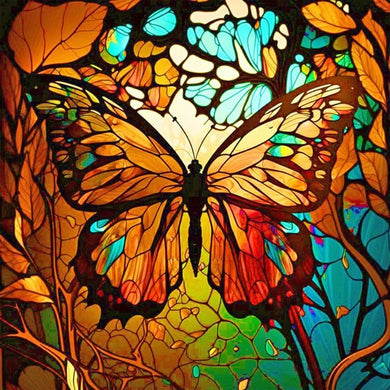 Butterfly Glass Diamond Painting Colorful