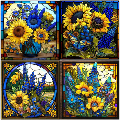 Stained Glass Sunflower 5D DIY Diamond Painting Kit