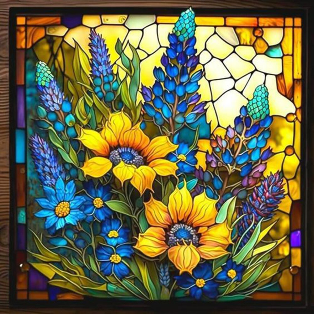 Stained Glass Sunflower 5D DIY Diamond Painting Kit