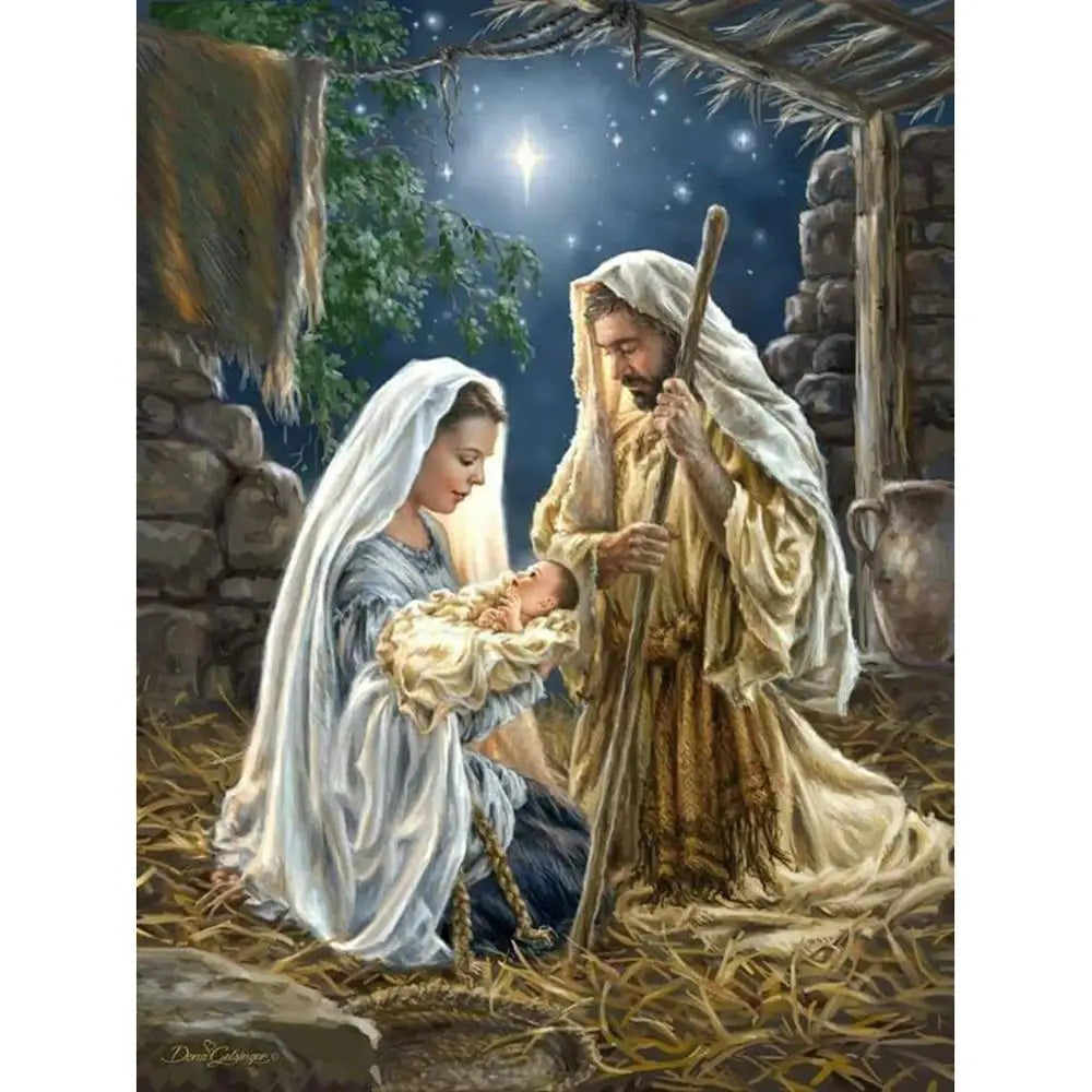 Religious - Diamond Art Nativity Scene Birth of Jesus