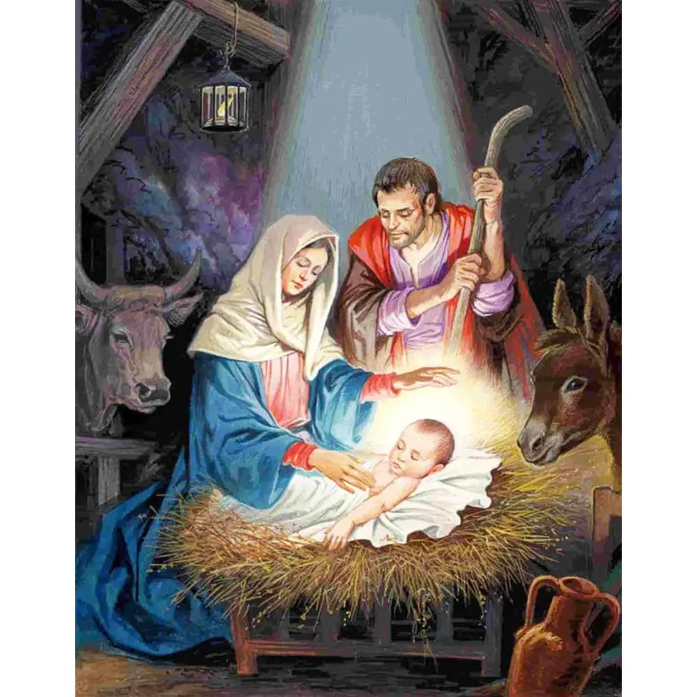 Nativity Scene Birth of Jesus - 12x16in
