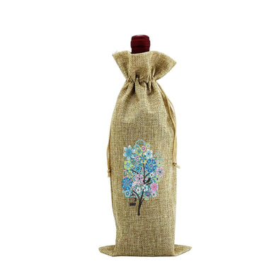 Spring Tree Flower - Wine Bottle Bags DIY Crafts
