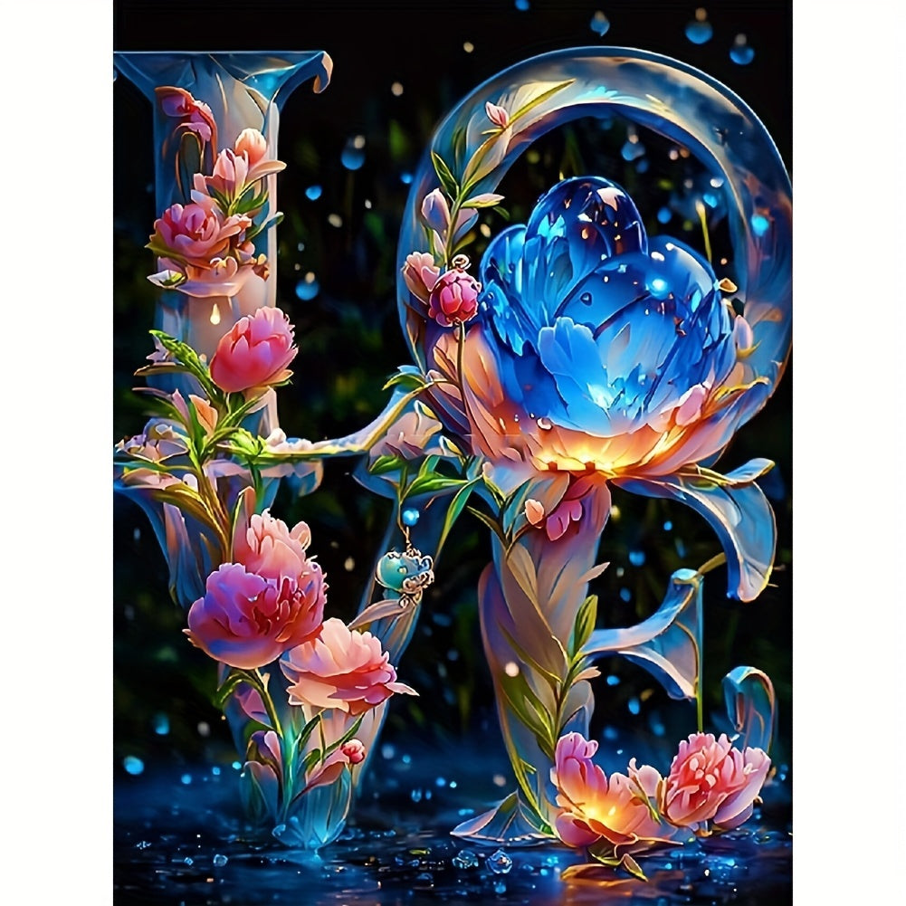 30x40cm LOVE Flower Diamond Painting
