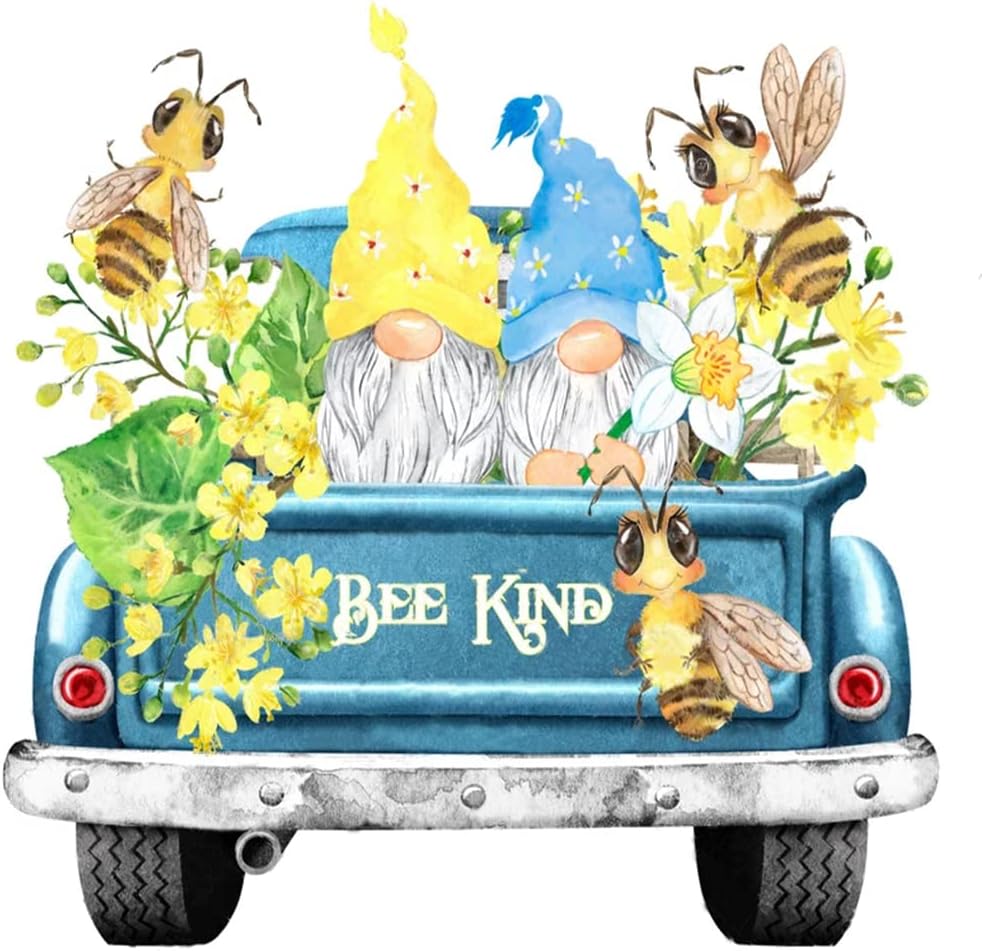 Bee Kind Gnome Truck Flower