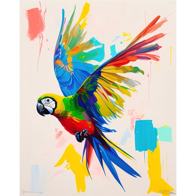 Bird, Colorful Parrot - 30x40cm
