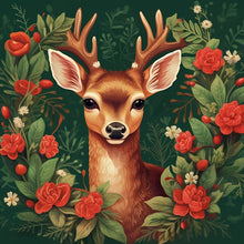 Load image into Gallery viewer, Flower Garland And Deer Cheap Diamond Painting Kits
