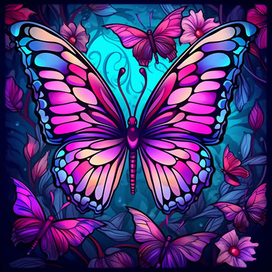 Craft Diamond Art Beautiful Purple Butterfly