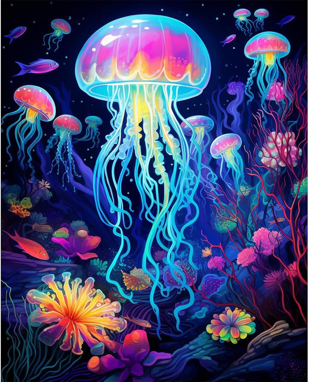 Jellyfish 5D Painting Kits 11.8x15.7 inch