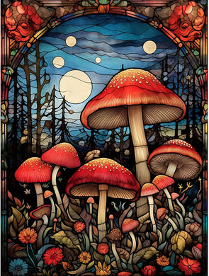 Mushroom Diamond Art 12x16 inch