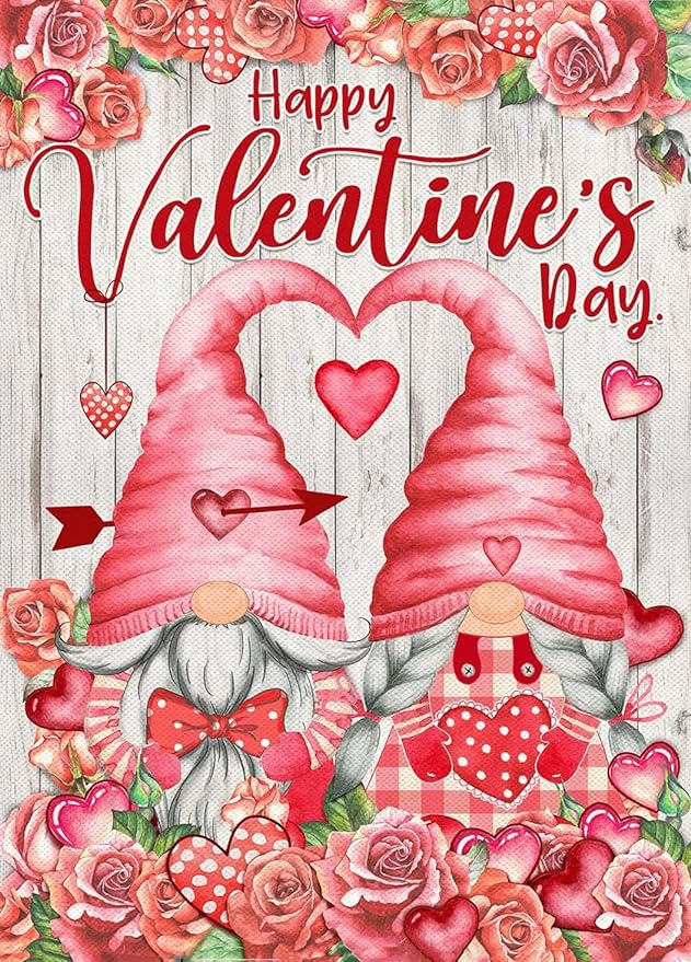 Happy Valentines Day Pink Flower Rhinestone Painting Kit