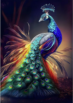 Peacock - Diamond Painting Kits - 12x16 Inch