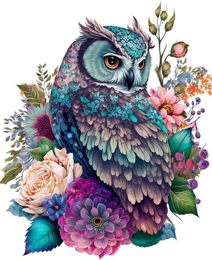 Owl Diamond Art Custom - 12x16in