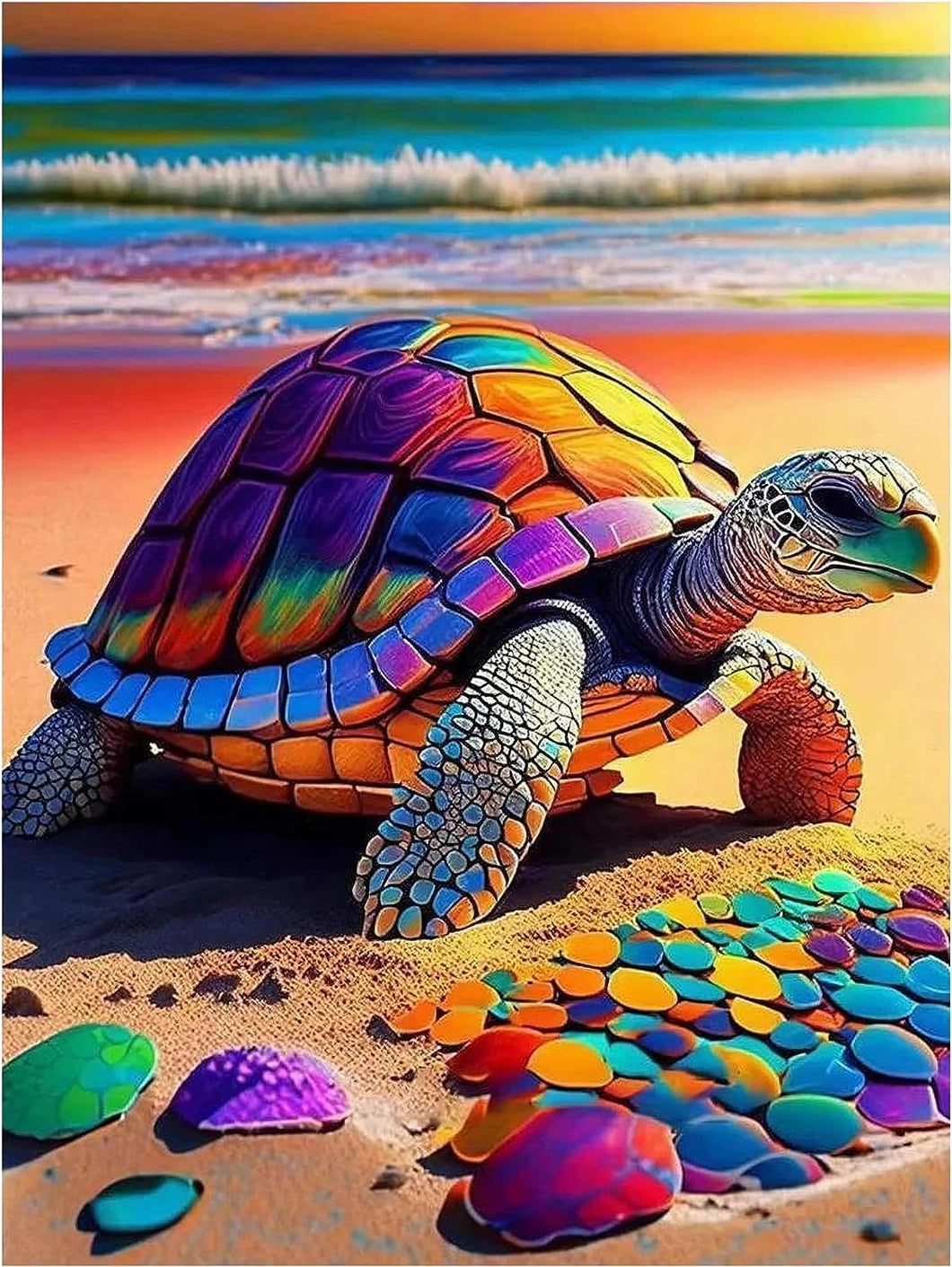 Colored Turtle Diamond Art Canvas