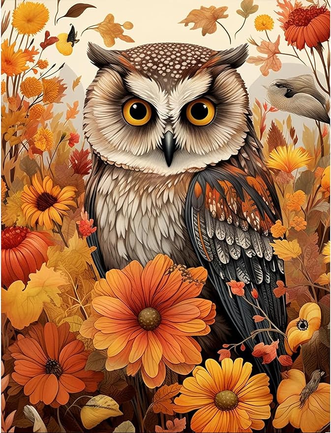 Colorful Owls 11.8x15.7 inch 5D Painting Kits