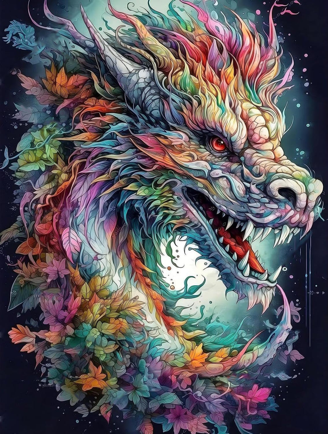 12x16 inch Diamond Painting Dragon