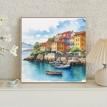 Load image into Gallery viewer, Seaside Landscape Rhinestone Diamond Art
