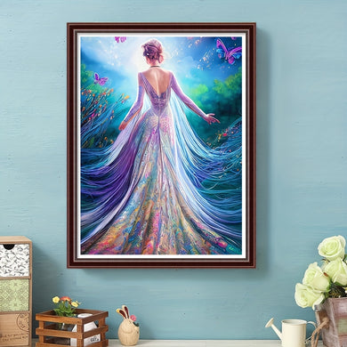 Back View Girl Diamond Painting Kit For Adult 11.8*15.7 Inches