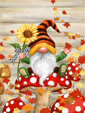 Sunflower Mushroom Christmas Gnome Poster Diamond Painting 30x40cm