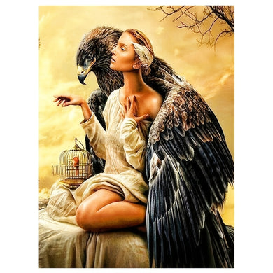 Eagle With Woman Diamond Art