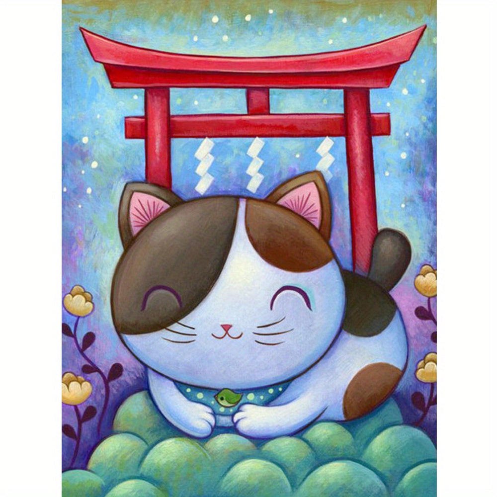 Sparkling Calico Cat - 5D Diamond Painting Kit