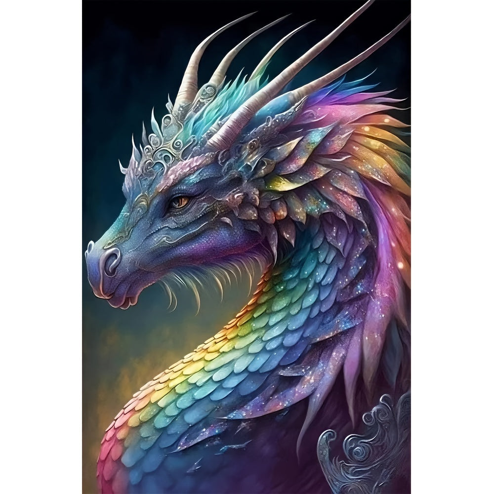 Large Diamond Painting Colorful Dragon 40x60cm/15.7x23.6in