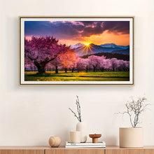 Load image into Gallery viewer, Large Diamond Painting Cherry Tree At The Foot Of The Mountain 40x70cm/15.7x 27.6in
