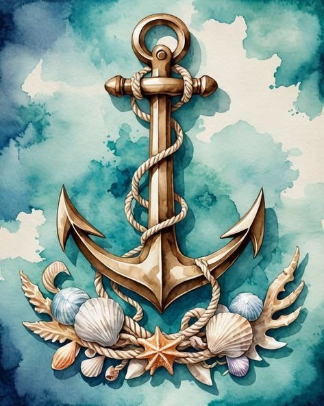 Rhinestone Diamond Painting Kit of Decorative Anchor with Rope, nautical-inspired home d¨¦cor for sparkling wall art