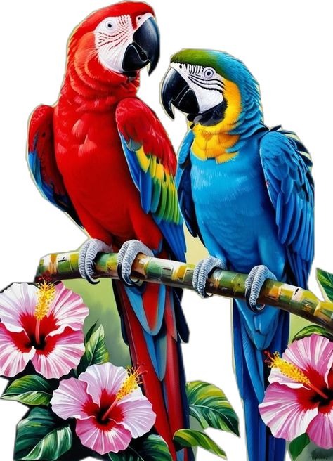 Tropical Parrots on Branch DIY Rhinestone Craft, vibrant exotic bird wall d¨¦cor perfect for bedrooms or creative areas