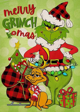 Merry Grinchmas DIY Greeting Card Kit, sparkling resin diamond craft for festive holiday cards and gifting