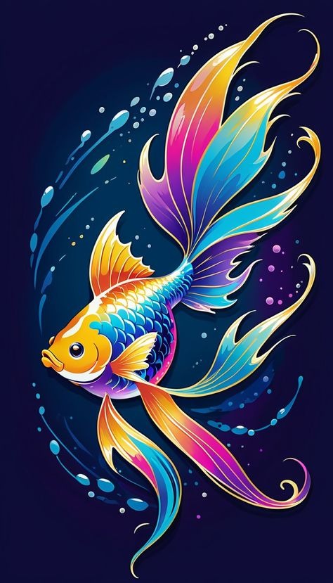Colorful Goldfish DIY Rhinestone Mosaic Kit, sparkling aquarium-themed wall art for playful and vibrant d¨¦cor