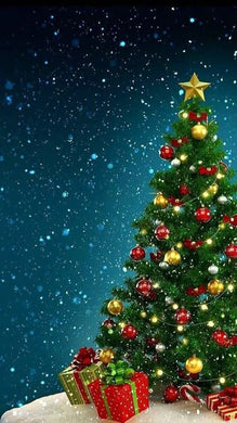 Christmas Tree with Ornaments DIY Glitter Mosaic Kit, sparkling festive wall d¨¦cor to brighten holiday living spaces