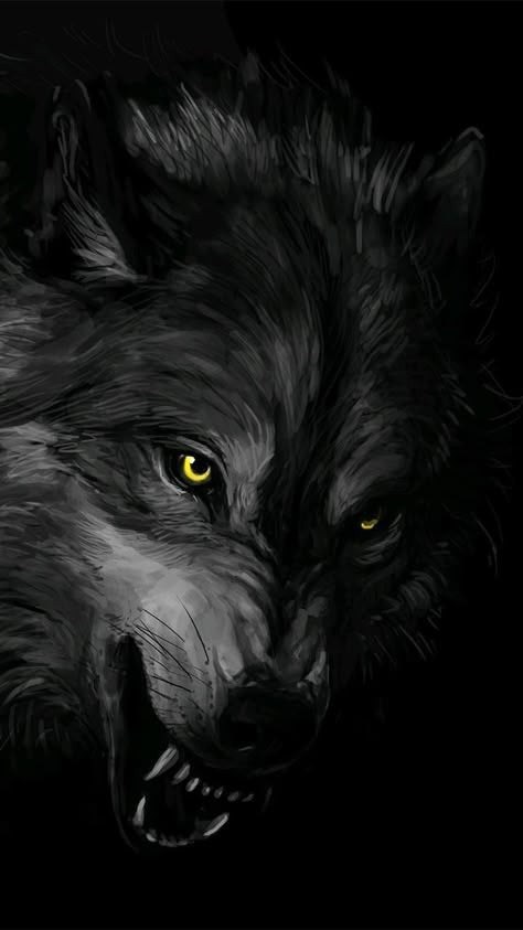 Wolf with Glowing Yellow Eyes DIY Rhinestone Craft Kit, majestic animal-themed handmade wall art for living rooms or offices