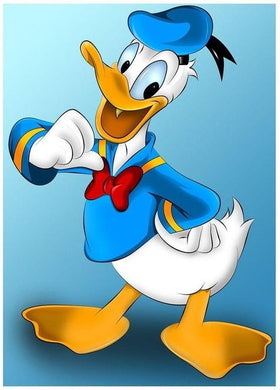 DIY Diamond Embroidery Kit of Cartoon Duck, fun sparkling animal craft for beginners or kids¡¯ rooms