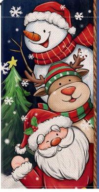 Santa, Reindeer, and Snowman DIY Beaded Embroidery Kit, cheerful holiday wall d¨¦cor to enhance festive home atmosphere