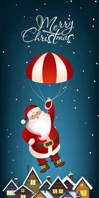 Cartoon Santa Claus Parachuting DIY Creative Wall Craft Kit, fun and playful holiday d¨¦cor for kids¡¯ rooms or family spaces