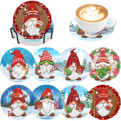 Christmas Gnomes Gift - DIY Coasters Diamond Painting Kits