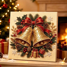 Load image into Gallery viewer, Christmas Pearl Diamond Painting Kit with Wooden Inner Frame – 3D Santa DIY Craft, 20x20cm
