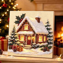 Load image into Gallery viewer, Christmas Pearl Diamond Painting Kit with Wooden Inner Frame – 3D Santa DIY Craft, 20x20cm

