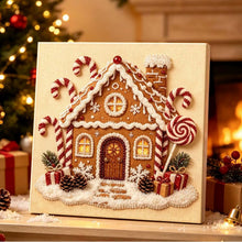 Load image into Gallery viewer, Christmas Pearl Diamond Painting Kit with Wooden Inner Frame – 3D Santa DIY Craft, 20x20cm
