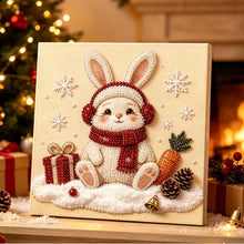 Load image into Gallery viewer, Christmas Pearl Diamond Painting Kit with Wooden Inner Frame – 3D Santa DIY Craft, 20x20cm
