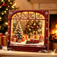 Load image into Gallery viewer, Christmas Pearl Diamond Painting Kit with Wooden Inner Frame – 3D Santa DIY Craft, 20x20cm
