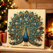 Load image into Gallery viewer, Christmas Pearl Diamond Painting Kit with Wooden Inner Frame – 3D Santa DIY Craft, 20x20cm
