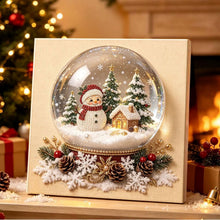 Load image into Gallery viewer, Christmas Pearl Diamond Painting Kit with Wooden Inner Frame – 3D Santa DIY Craft, 20x20cm
