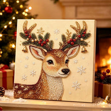 Load image into Gallery viewer, Christmas Pearl Diamond Painting Kit with Wooden Inner Frame – 3D Santa DIY Craft, 20x20cm
