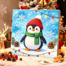 Load image into Gallery viewer, Christmas Pearl Diamond Painting Kit with Wooden Inner Frame – 3D Santa DIY Craft, 20x20cm
