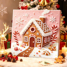 Load image into Gallery viewer, Christmas Pearl Diamond Painting Kit with Wooden Inner Frame – 3D Santa DIY Craft, 20x20cm
