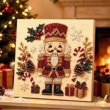 Load image into Gallery viewer, Christmas Pearl Diamond Painting Kit with Wooden Inner Frame – 3D Santa DIY Craft, 20x20cm
