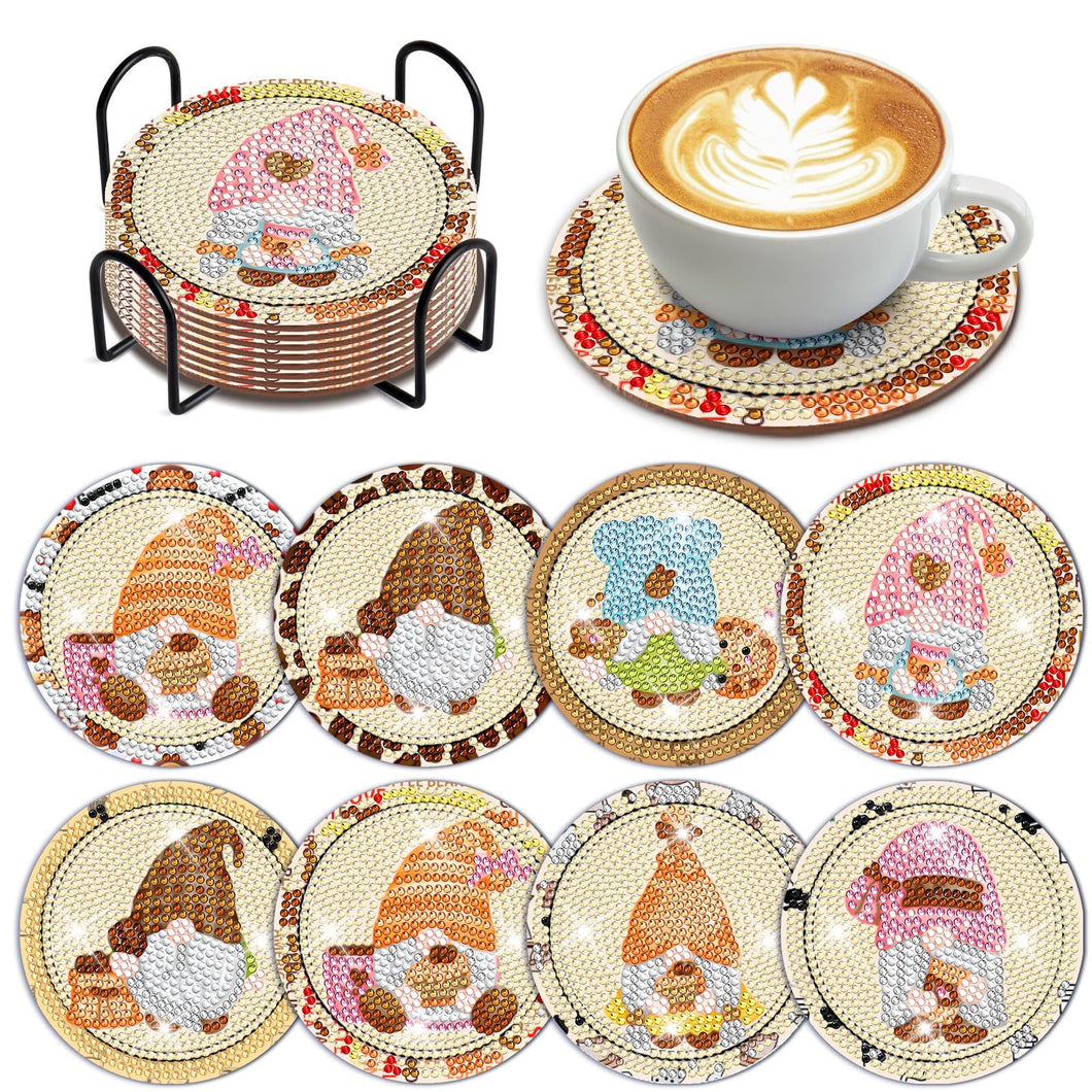 Coffee Gnomes - DIY Coasters Diamond Painting Kits
